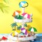 6 Pcs Summer Wooden Decor Colorful Umbrella Table Centerpieces Tiered Tray Decor Set Wooden Sun Shade Parasol Block Signs